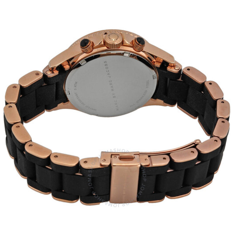 Ladies / Womens Pelly Black Dial Rose Gold Stainless Steel Marc Jacobs Designer Watch MBM2553