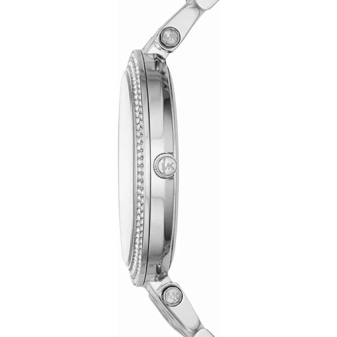 Ladies / Womens Darci Silver Diamonte Stainless Steel Michael Kors Designer Watch MK3437