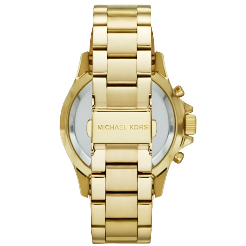 Michael Kors Ladies Everest Yellow Gold Red Gem Set Watch MK5871