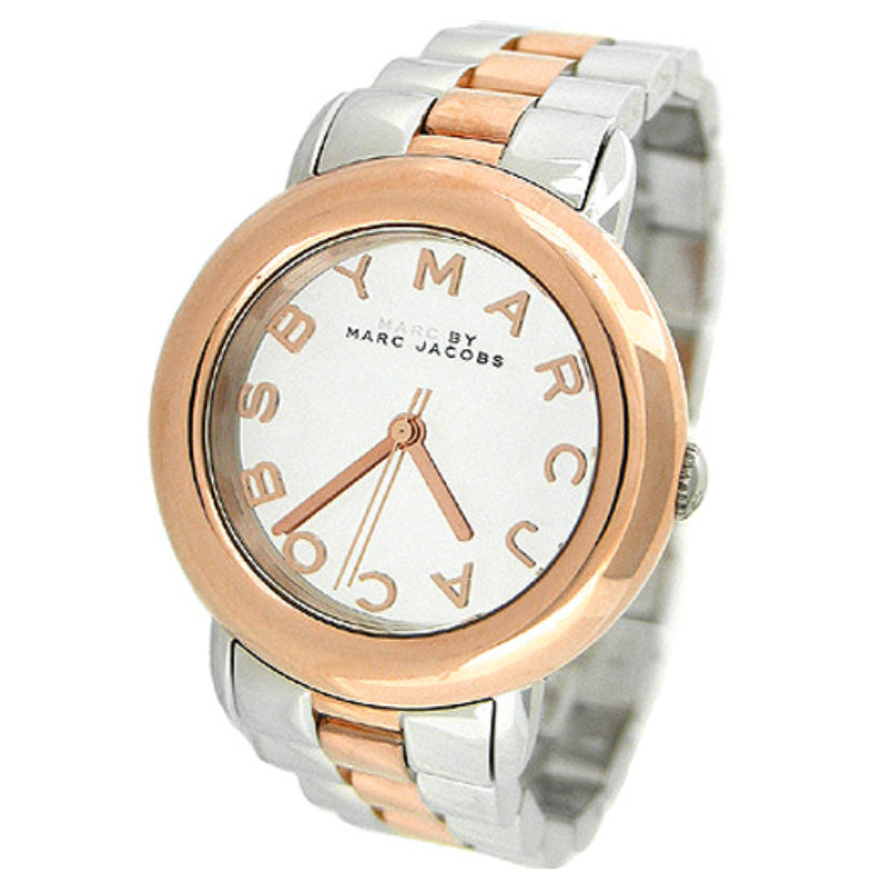 Ladies / Womens Marci Mirror Silver Rose Gold Stainless Steel Marc Jacobs Designer Watch MBM3170