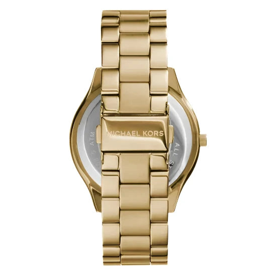 Michael Kors Ladies Slim Runway Gold Watch MK3179