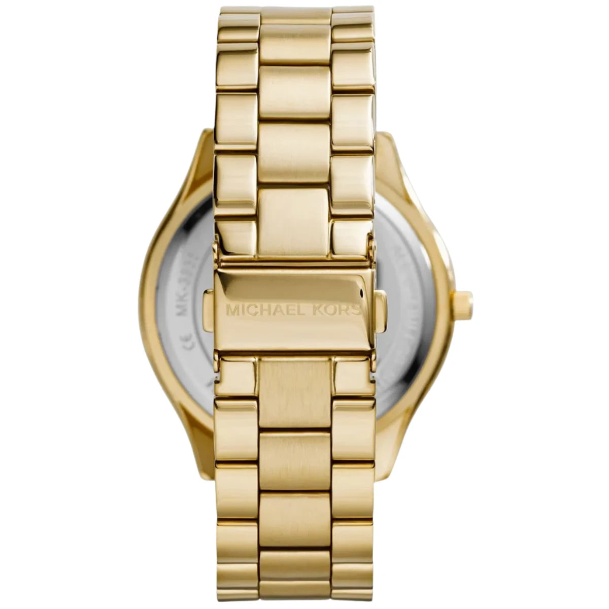 Michael Kors Ladies Slim Runway Gold Motif Watch MK3335