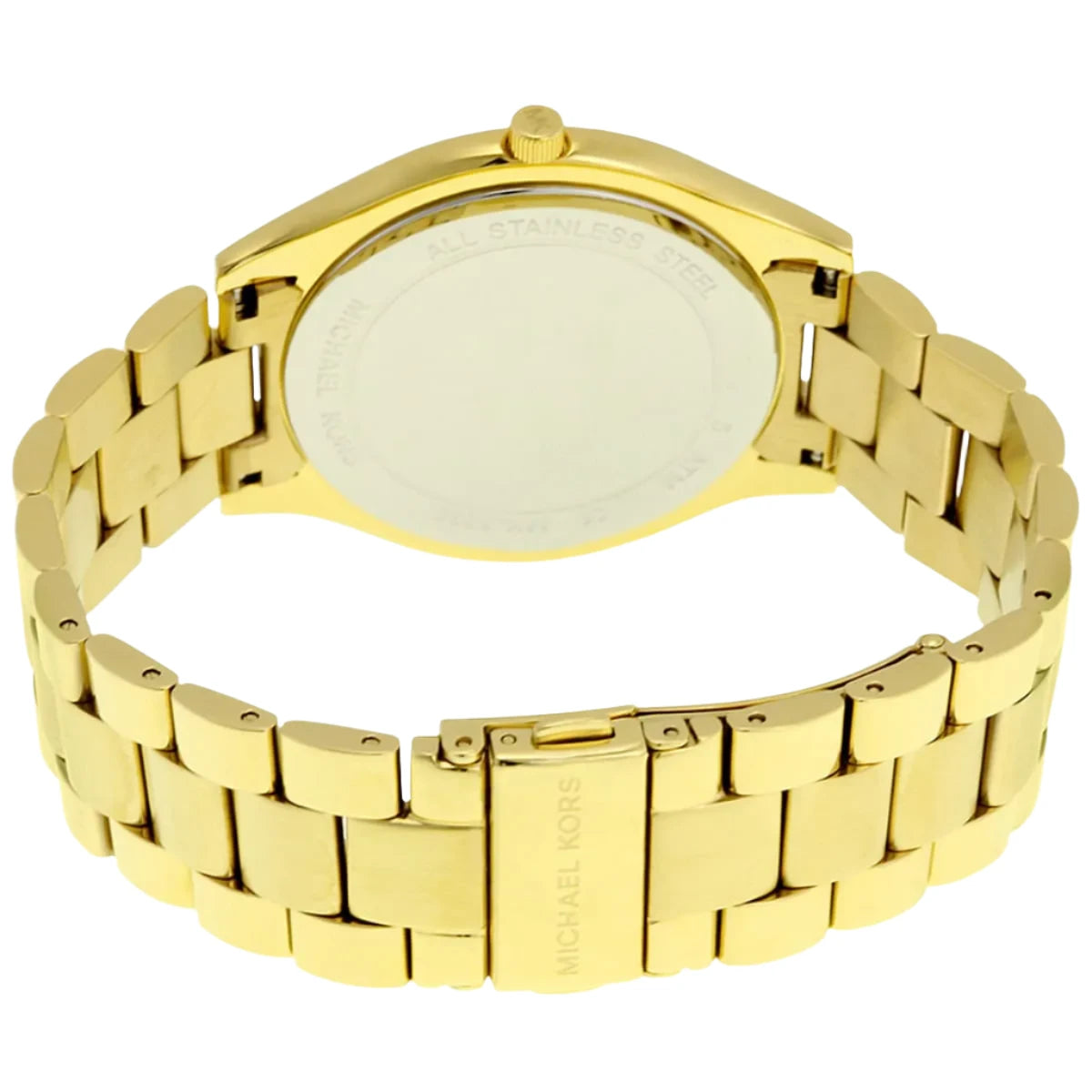 Michael Kors Ladies Slim Runway Gold Motif Watch MK3335