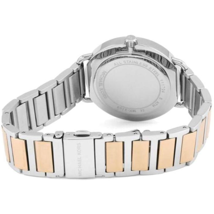 Ladies / Womens Silver & Rose Gold Portia Bracelet Strap Michael Kors Designer Watch MK3709