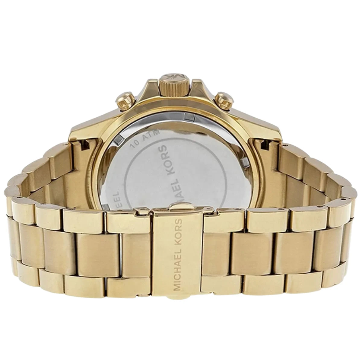 Michael Kors Ladies Everest Yellow Gold Red Gem Set Watch MK5871