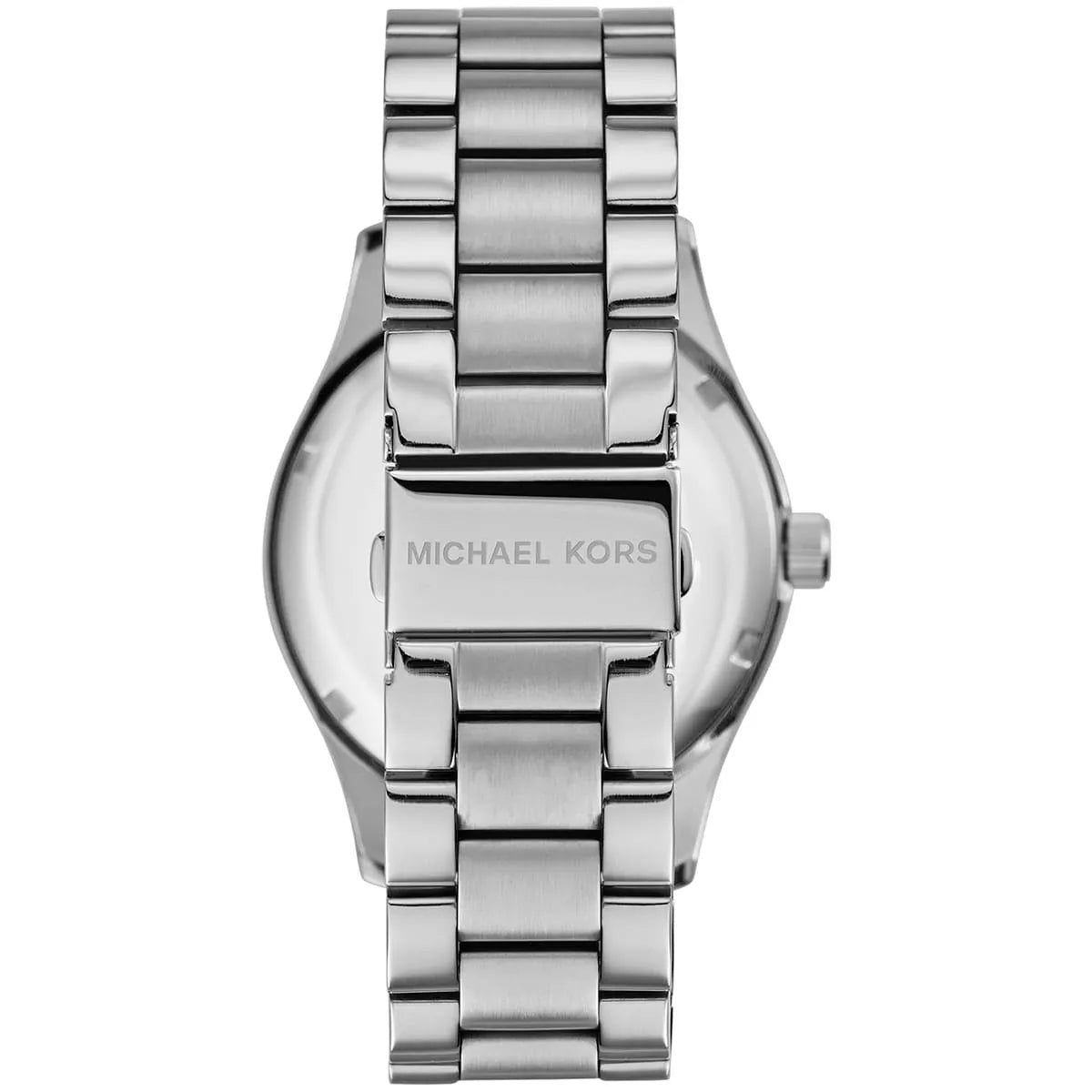 Michael Kors Ladies Layton Silver Pave Dial Watch MK5958