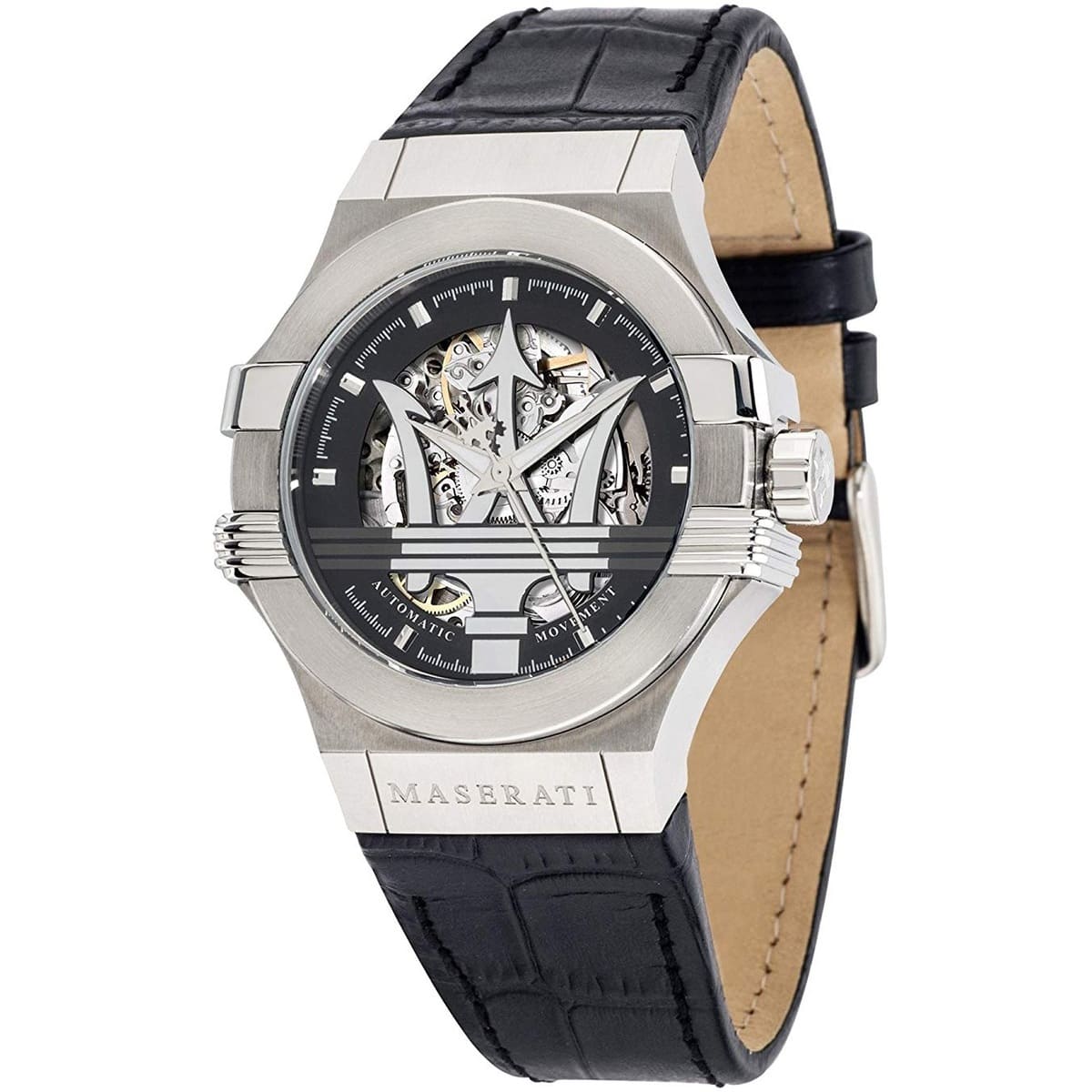 Maserati R8821108001 Potenza Automatic Men's Silver Watch