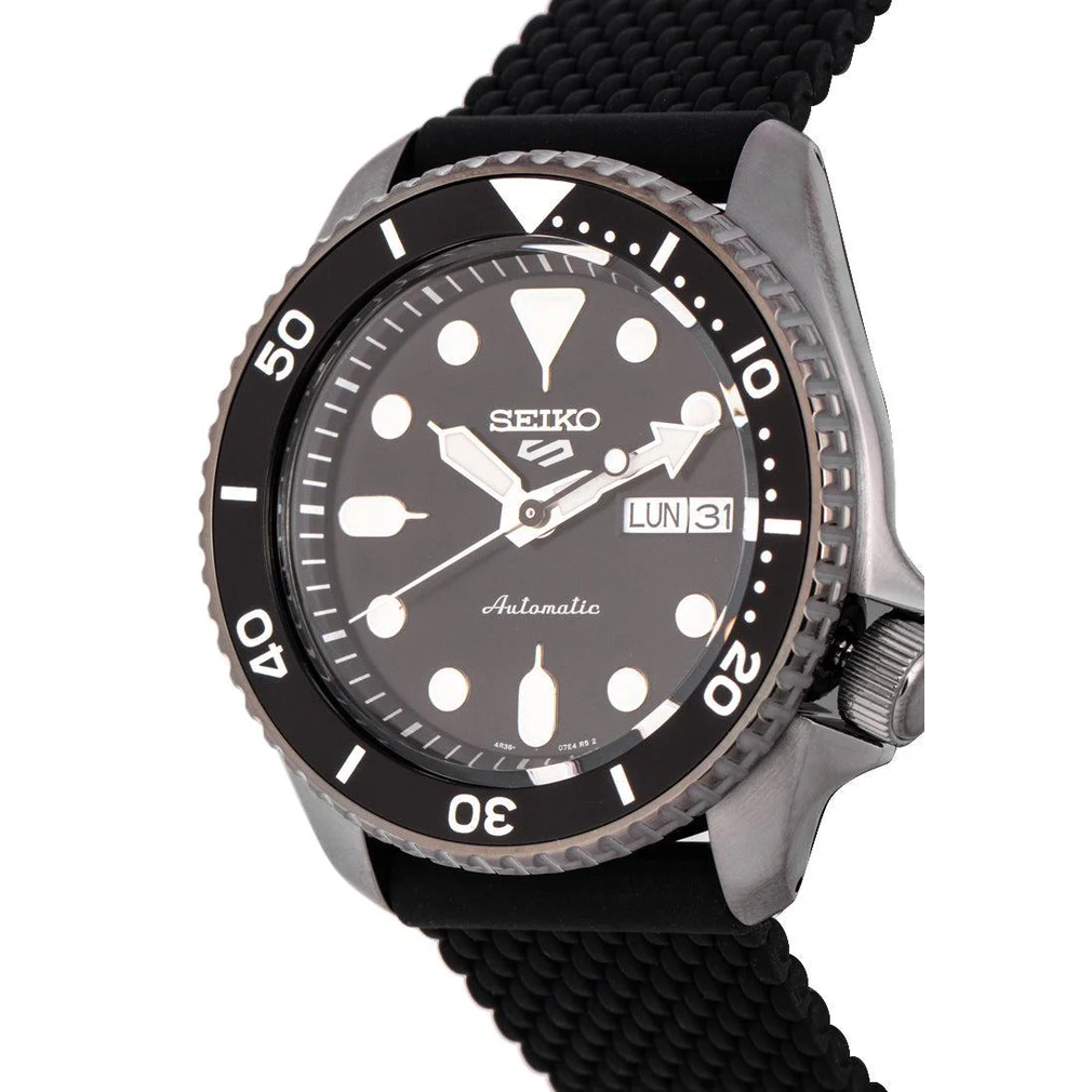 Seiko 5 Sports Auto Men's Black Watch SRPD65K2