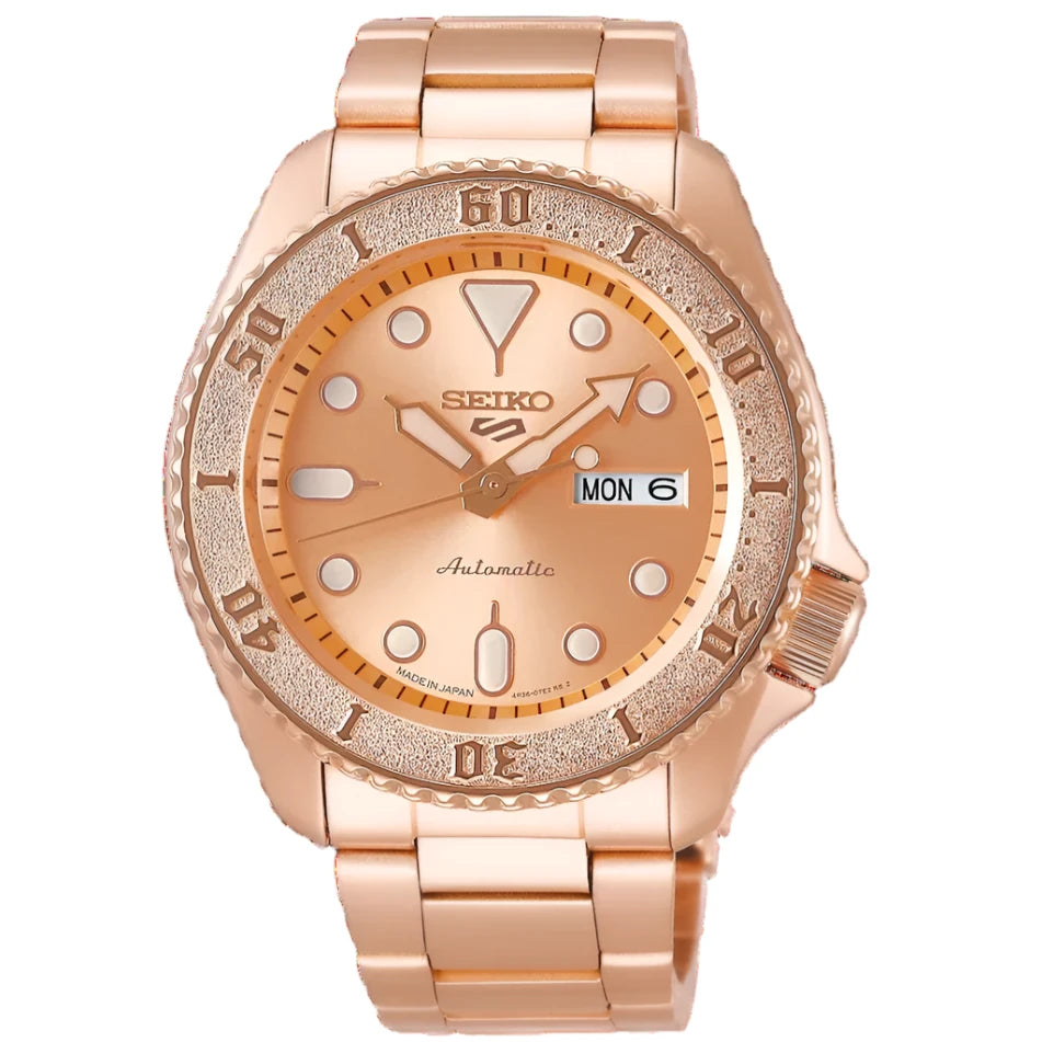 Seiko 5 Sports Auto Men's Rose Gold Watch SRPE72K1