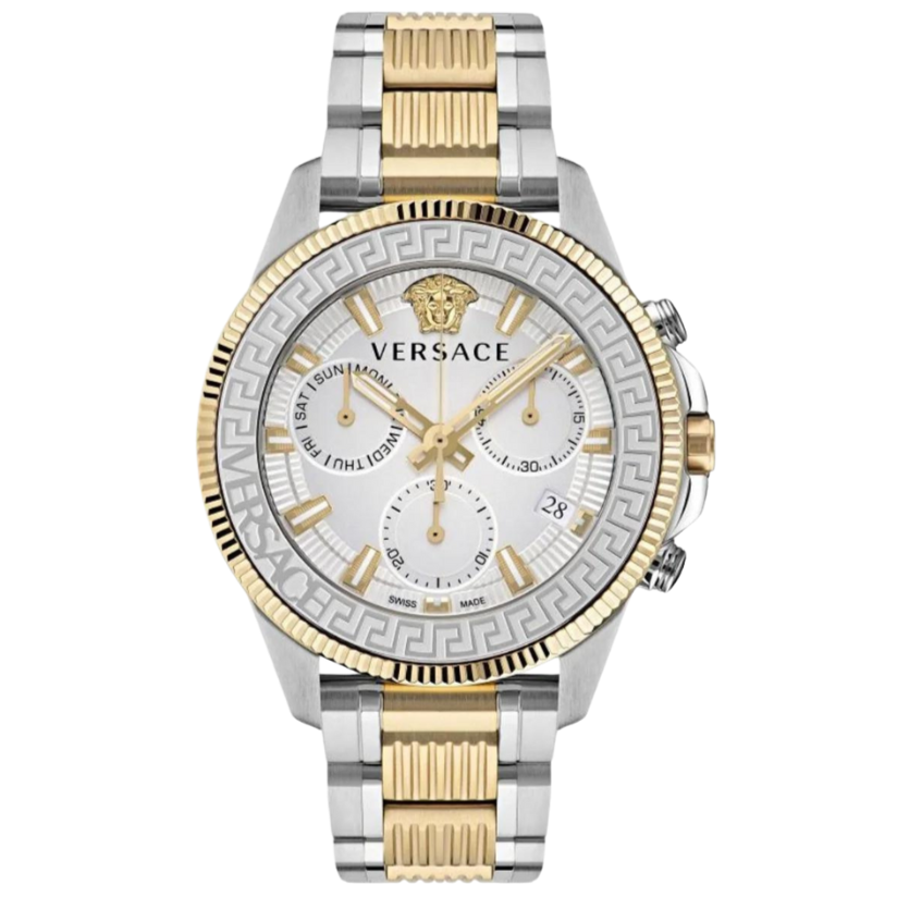 Versace VE3J00522 Logo Chrono Men's  Two-Tone Watch