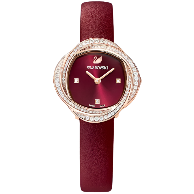 Swarovski Crystal Flower Ladies Red Watch 5552780