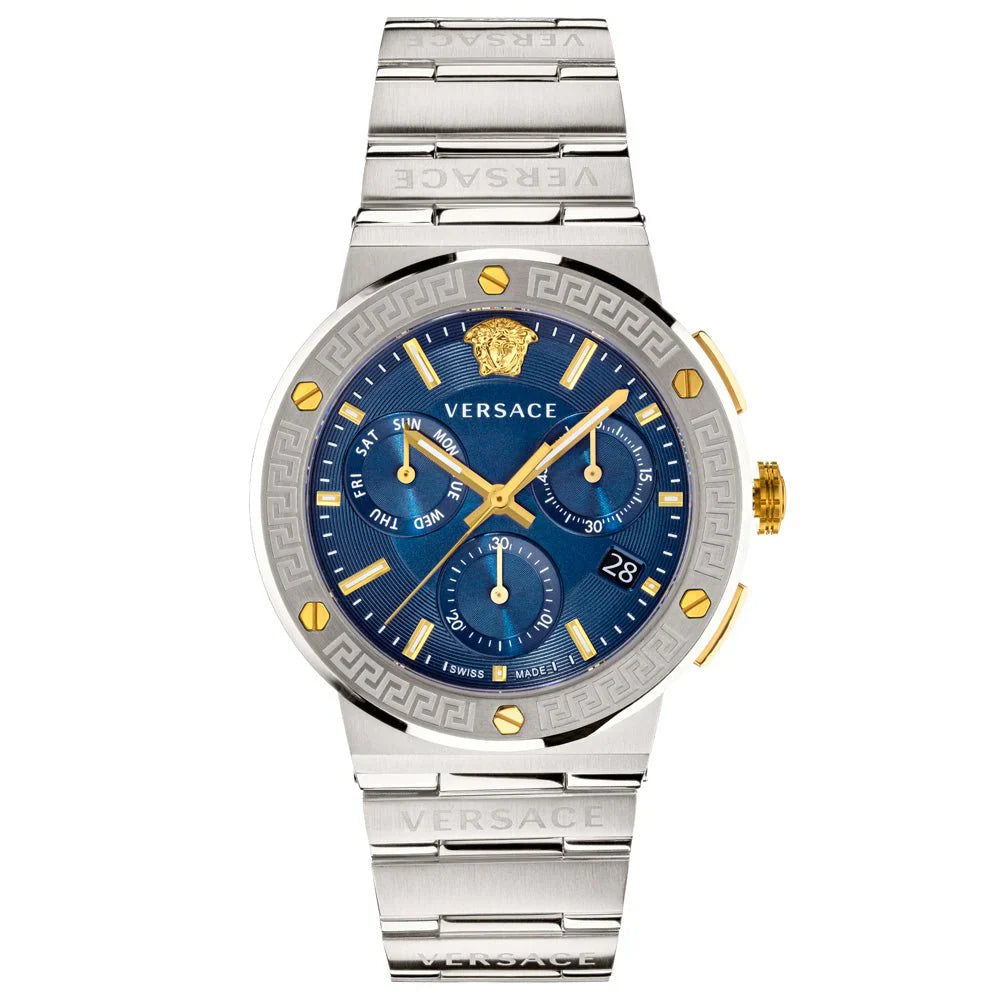 Versace VEZ900221 Logo Chrono Men's  Blue Watch