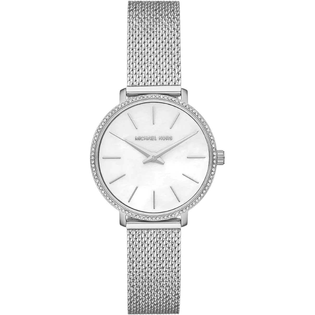 Michael Kors Silver Mini Pyper Pavé Ladies Watch MK4618