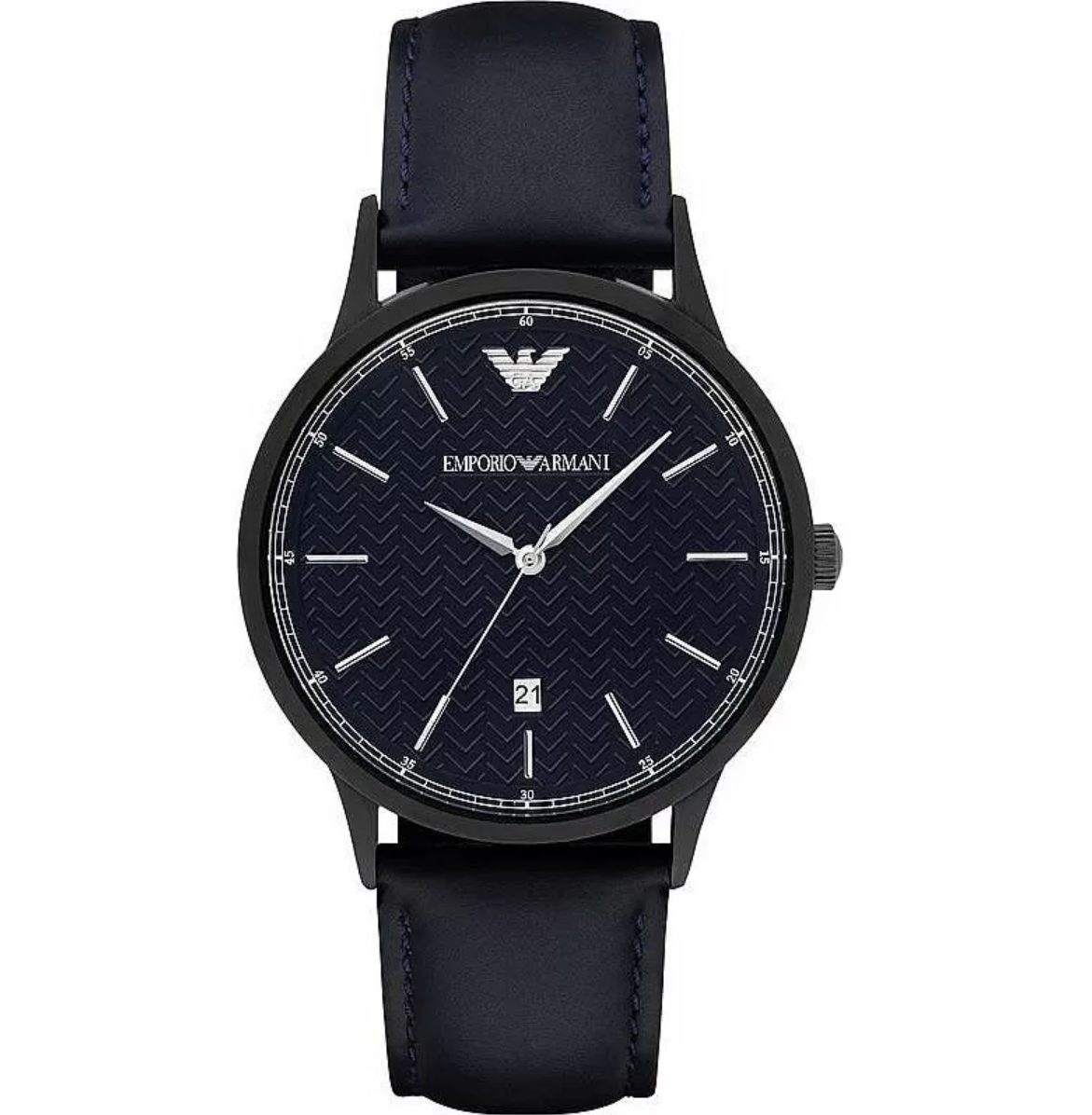 Mens / Gents Grey Leather Emporio Armani Designer Watch AR2479