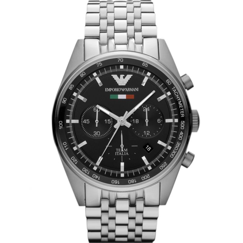 Mens Black Dial Chronograph Emporio Armani Watch AR5983