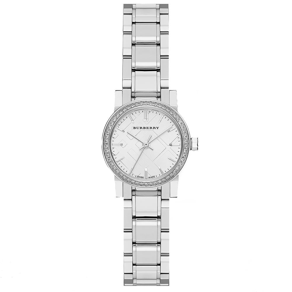 Ladies / Womens The City Diamond Stainless Steel Burberry Designer Watch BU9220