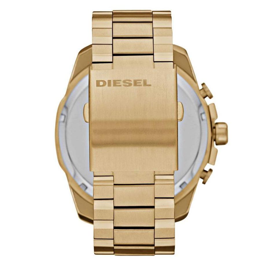 Mens / Gents Little Daddy Gold Stainless Steel Chronograph Diesel Designer Watch DZ7347