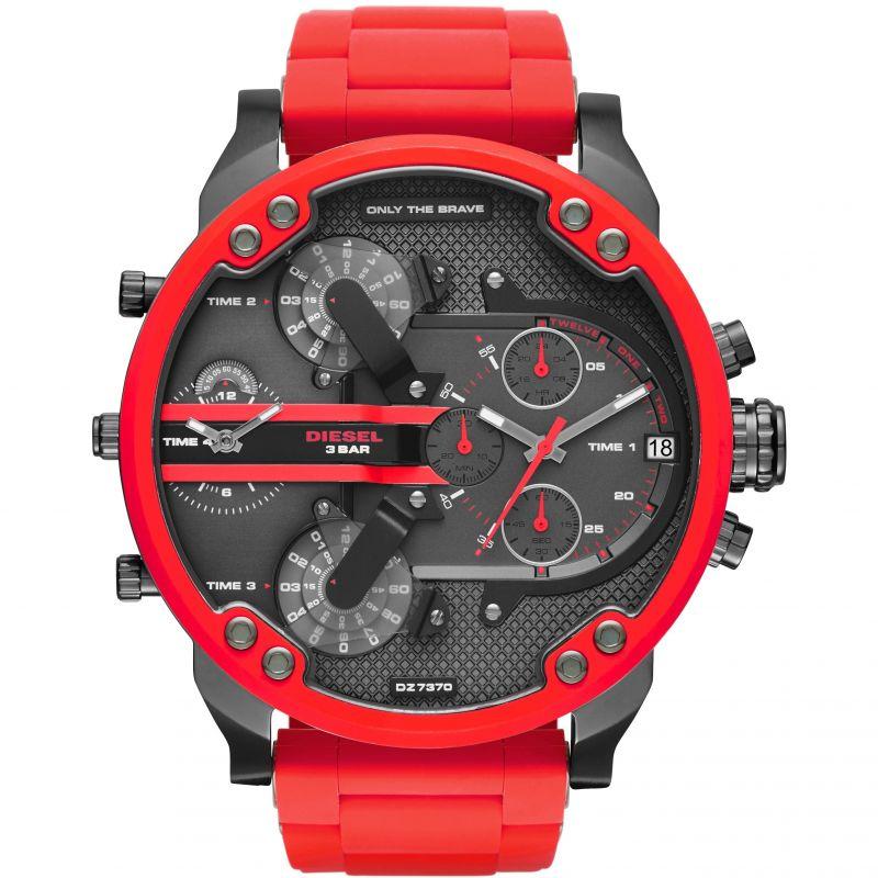 Mens Daddy 2.0 Red Chronograph Diesel Watch DZ7370