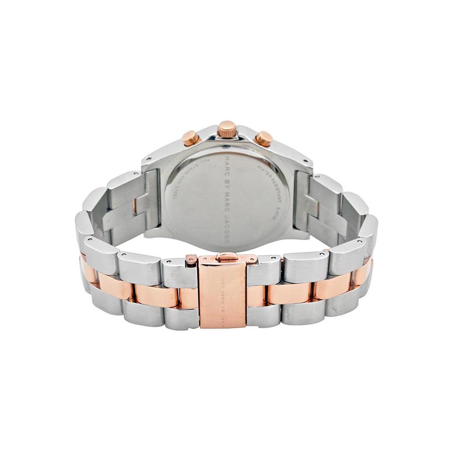 Ladies / Womens Marci Mirror Silver Rose Gold Stainless Steel Marc Jacobs Designer Watch MBM3170