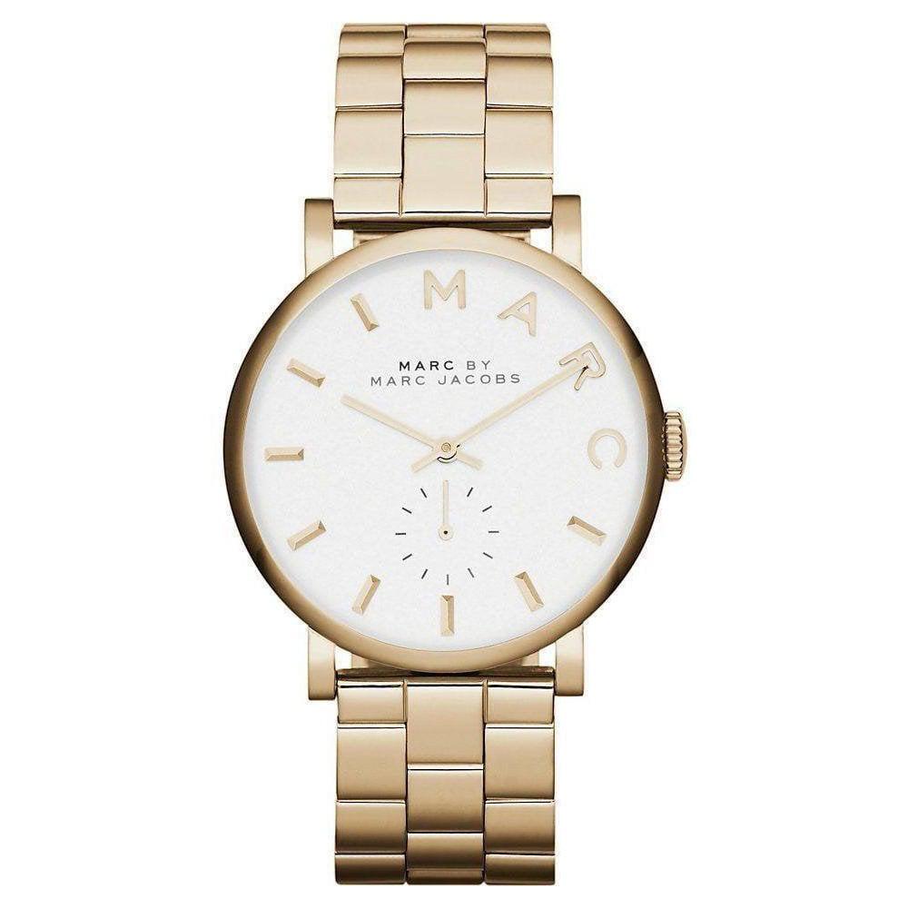 Ladies / Womens Baker Gold Stainless Steel Marc Jacobs Designer Watch MBM3243