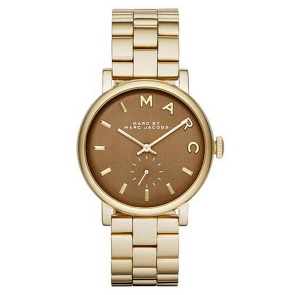 Ladies / Womens Baker Gold Tone Stainless Steel Marc Jacobs Designer Watch MBM8631