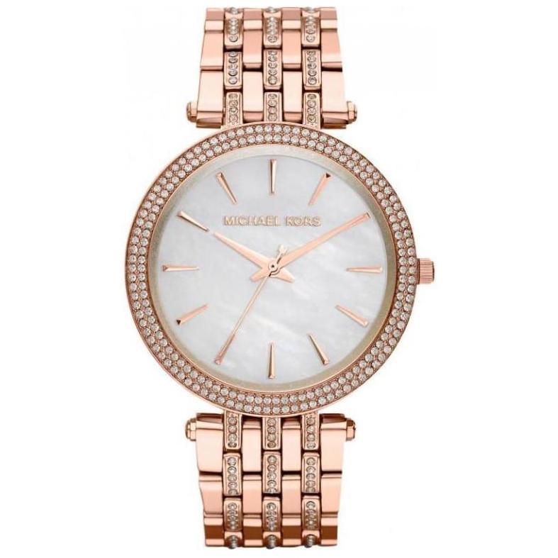 Ladies / Womens Darci Rose Gold Glitz Stainless Steel Michael Kors Designer Watch MK3220