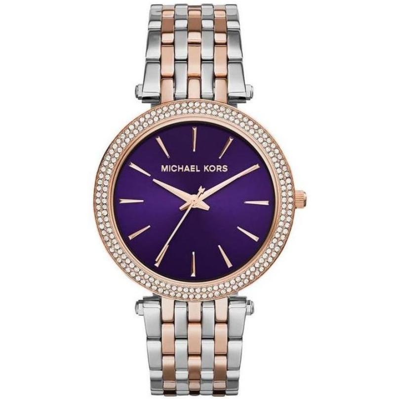 Ladies / Womens Darci Purple Two Tone Stainless Steel Michael Kors Designer Watch MK3353