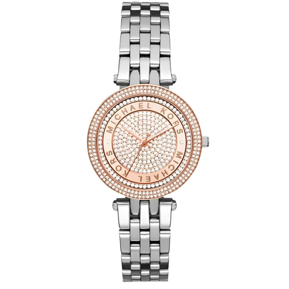 Ladies / Womens Mini Darci Rose Gold & Silver Stainless Steel Michael Kors Designer Watch MK3446