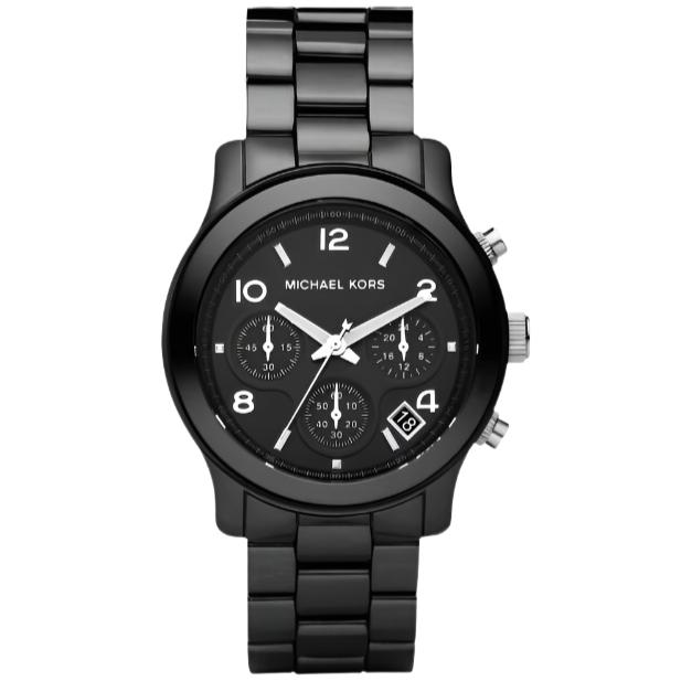 Ladies / Womens Runway Black Ceramic Chronograph Michael Kors Designer Watch MK5162