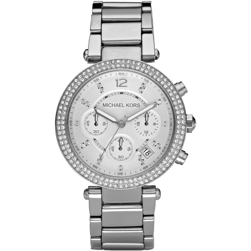 Ladies Parker Silver Chronograph Michael Kors Watch MK5353