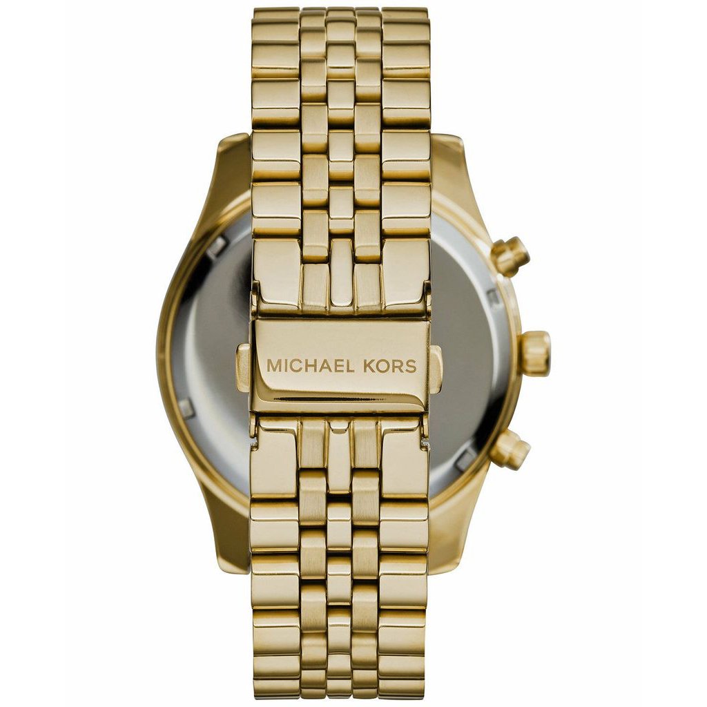 Mens Lexington Gold Tone Chronograph Michael Kors Watch MK8286