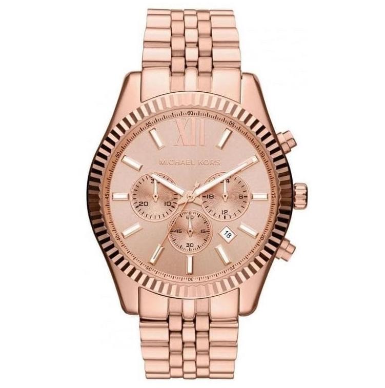 Mens / Gents Lexington Rose Gold Stainless Steel Chronograph Michael Kors Designer Watch MK8319