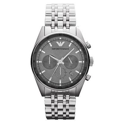 Mens / Gents Gunmetal Grey Stainless Steel Chronograph  Emporio Armani Designer Watch AR5998