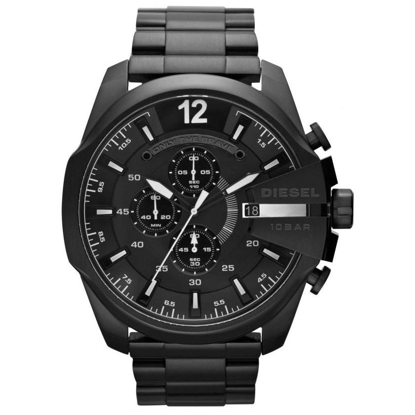 Diesel Men's Chronograph Mega Chief Black PVD Watch DZ4283