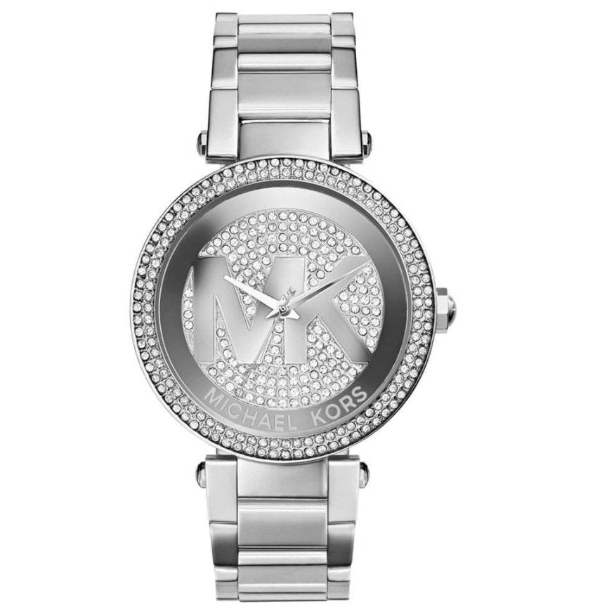 Michael Kors Ladies Parker Silver Gem Set Watch MK5925